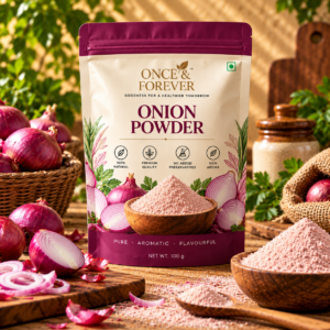premium onion powder packaging display