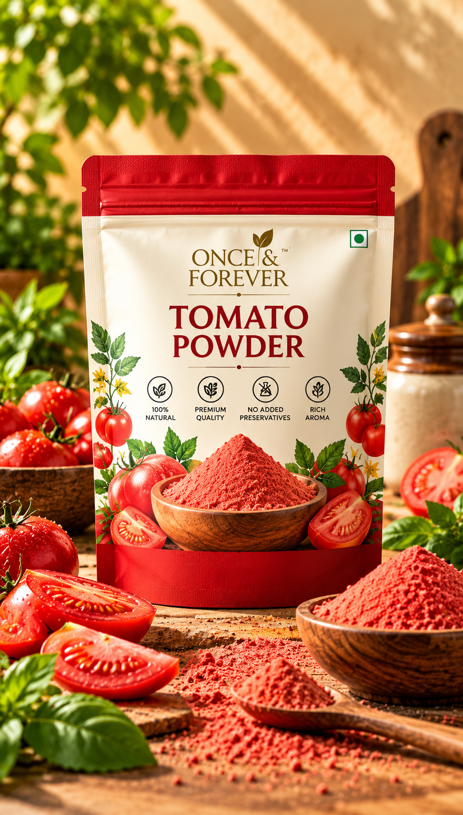 About Us tomato powder rustic kitchen showcase